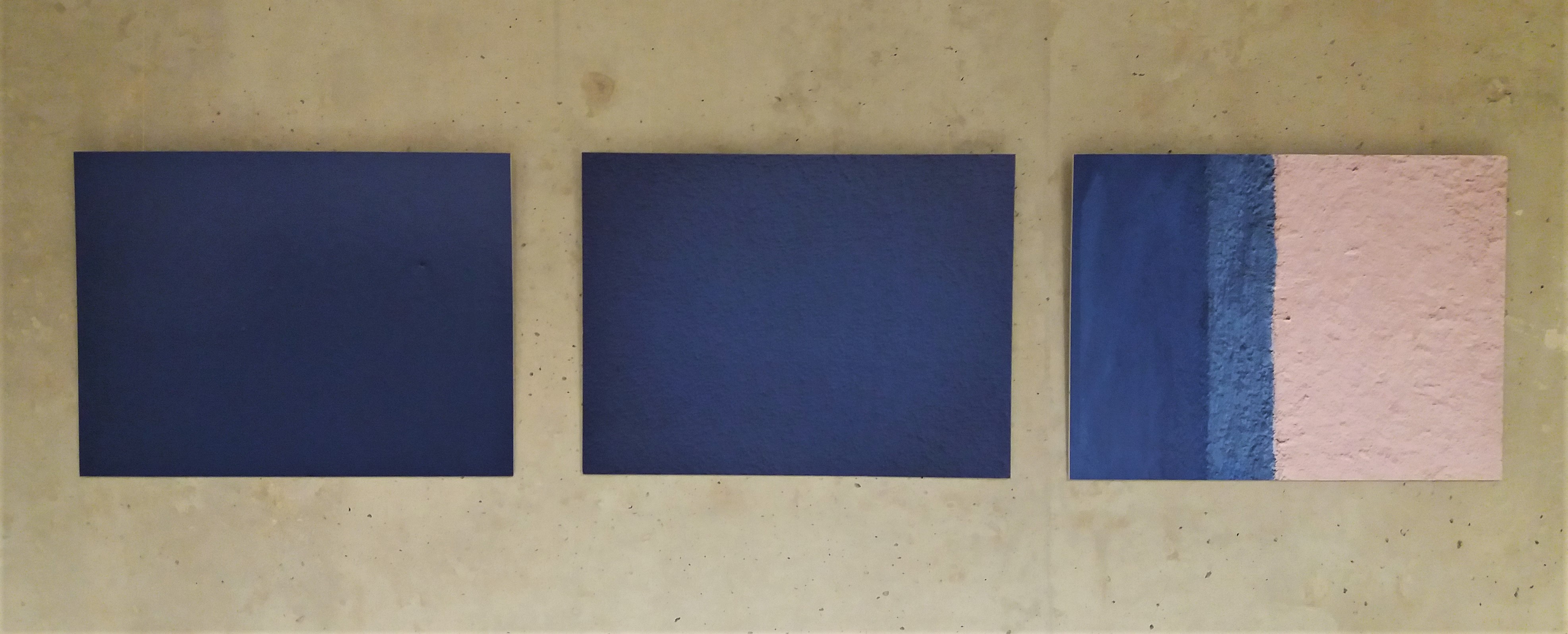 série de trois photos, Mur bleu Marseille, tirage pigmentaire sur papier archival mat 190g, 45 x 60 cm, 2019